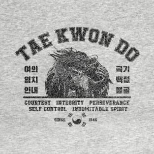 Tae Kwon Do Distressed Dragon Logo T-Shirt